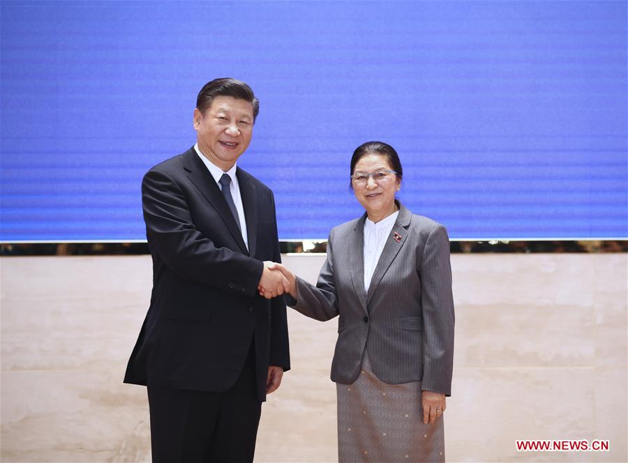 LAOS-CHINA-XI JINPING-PANY YATHOTU-MEETING