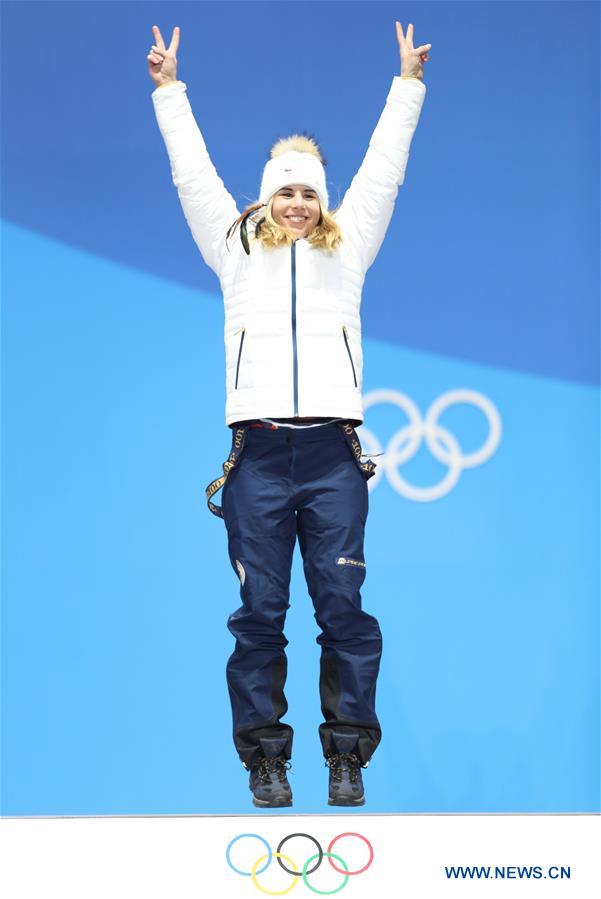 (SP)OLY-SOUTH KOREA-PYEONGCHANG-ALPINE SKIING-LADIES' SUPER-G-MEDAL CEREMONY