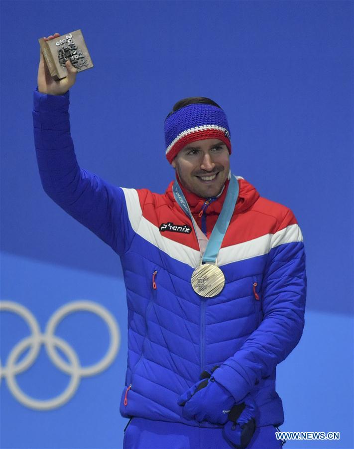 (SP)OLY-SOUTH KOREA-PYEONGCHANG-BIATHLON-MEN'S 15KM MASS START-MEDAL CEREMONY