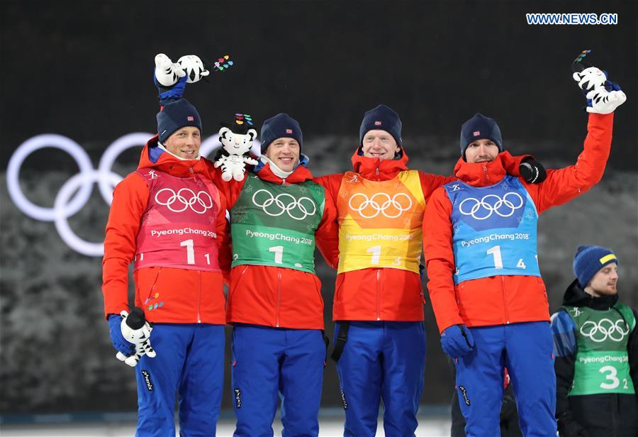 (SP)OLY-SOUTH KOREA-PYEONGCHANG-BIATHLON-MEN'S 4X7.5KM RELAY