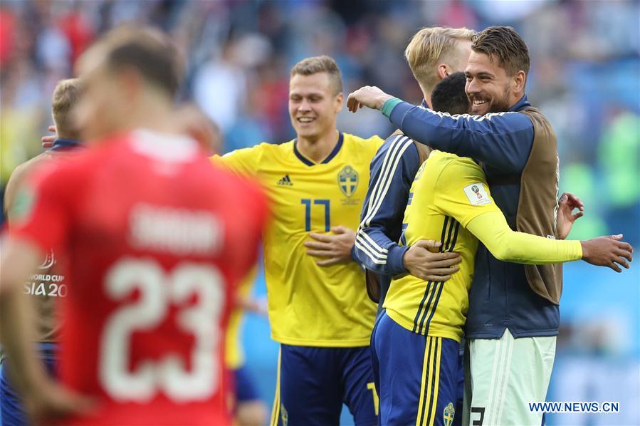 (SP)RUSSIA-SAINT PETERSBURG-2018 WORLD CUP-ROUND OF 16-SWITZERLAND VS SWEDEN