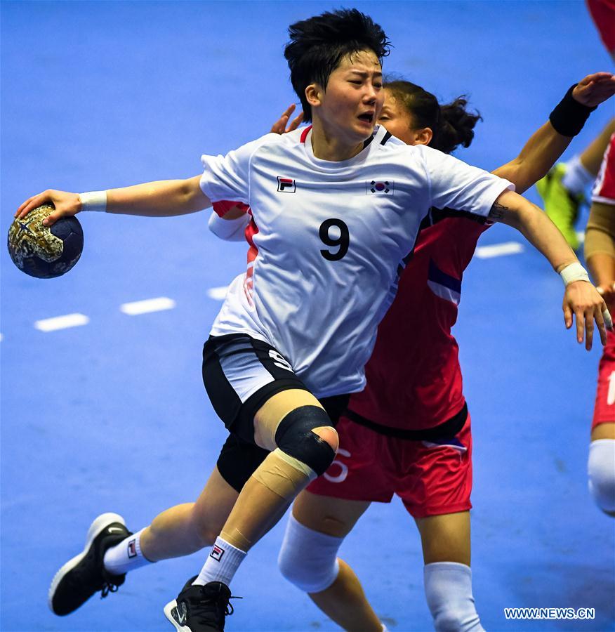 (SP)INDONESIA-JAKARTA-ASIAN GAMES-HANDBALL-DPRK VS SKOREA