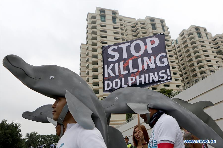 PHILIPPINES-PASAY CITY-PROTEST-DOLPHIN HUNT