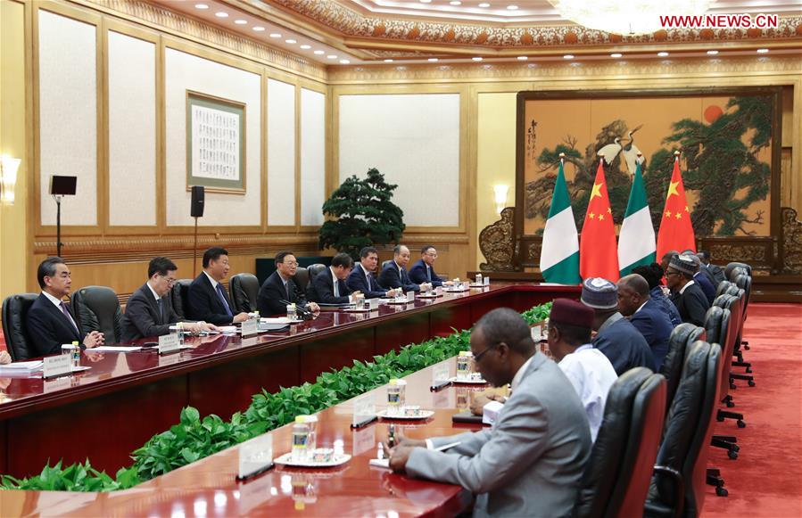 CHINA-BEIJING-XI JINPING-NIGERIAN PRESIDENT-MEETING (CN)