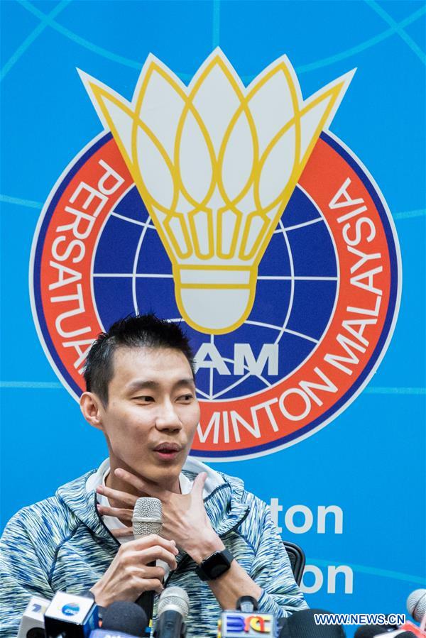 (SP)MALAYSIA-KUALA LUMPUR-BADMINTON-LEE CHONG WEI-PRESS CONFERENCE