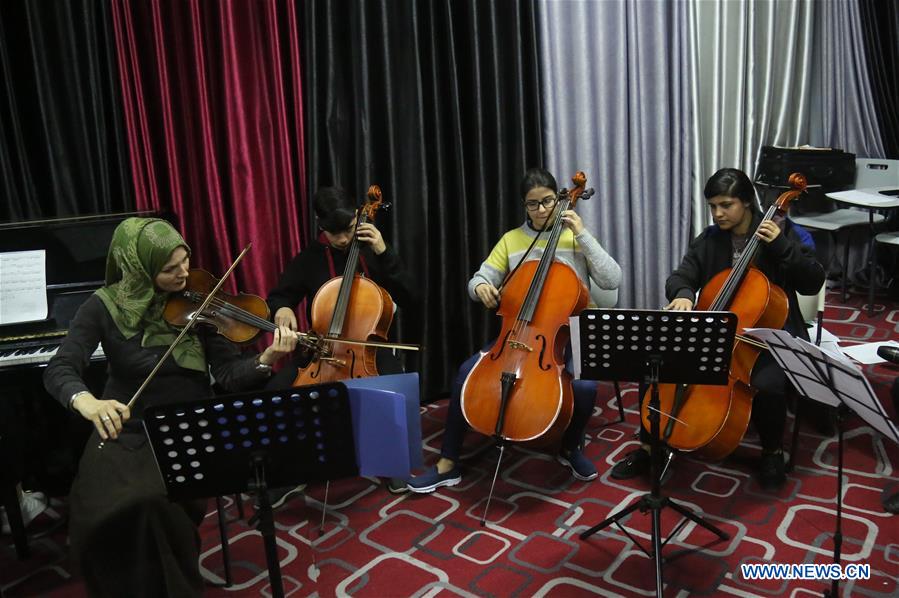 MIDEAST-GAZA-MUSIC-SCHOOL