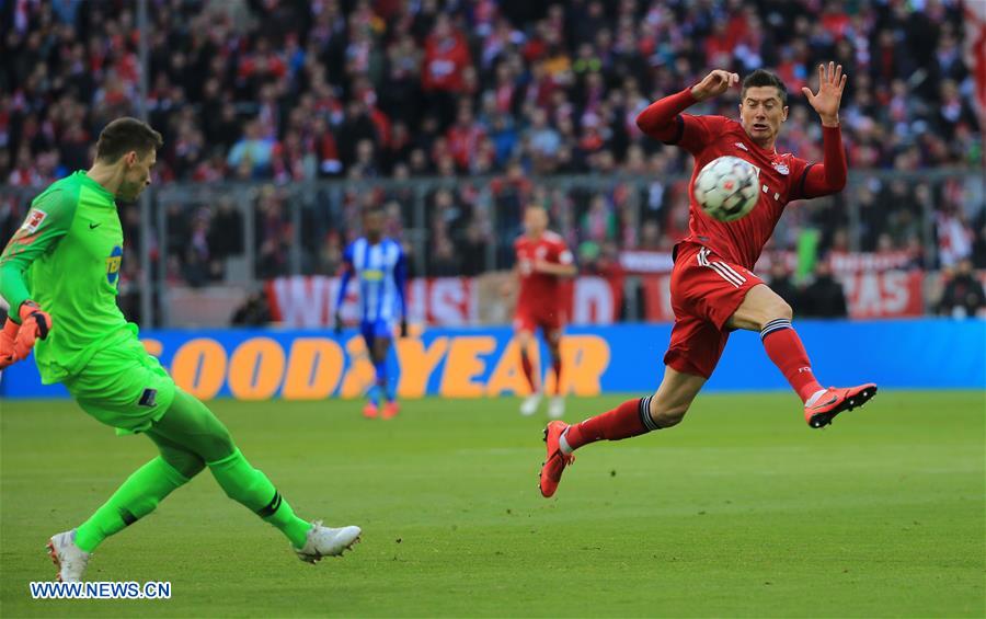 (SP)GERMANY-MUNICH-SOCCER-BUNDESLIGA-BAYERN MUNICH VS HERTHA