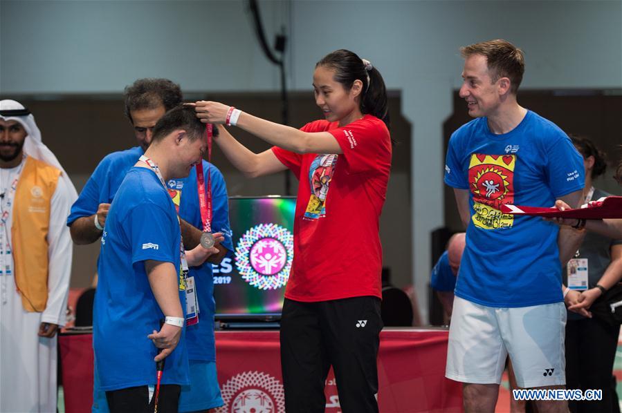 (SP)UAE-ABU DHABI-SPECIAL OLYMPICS-UNIFIED BADMINTON