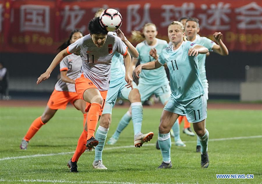 (SP)CHINA-WUHAN-FOOTBALL-INTERNATIONAL WOMEN'S FOOTBALL TOURNAMENT WUHAN 2019-CHINA VS RUSSIA (CN)