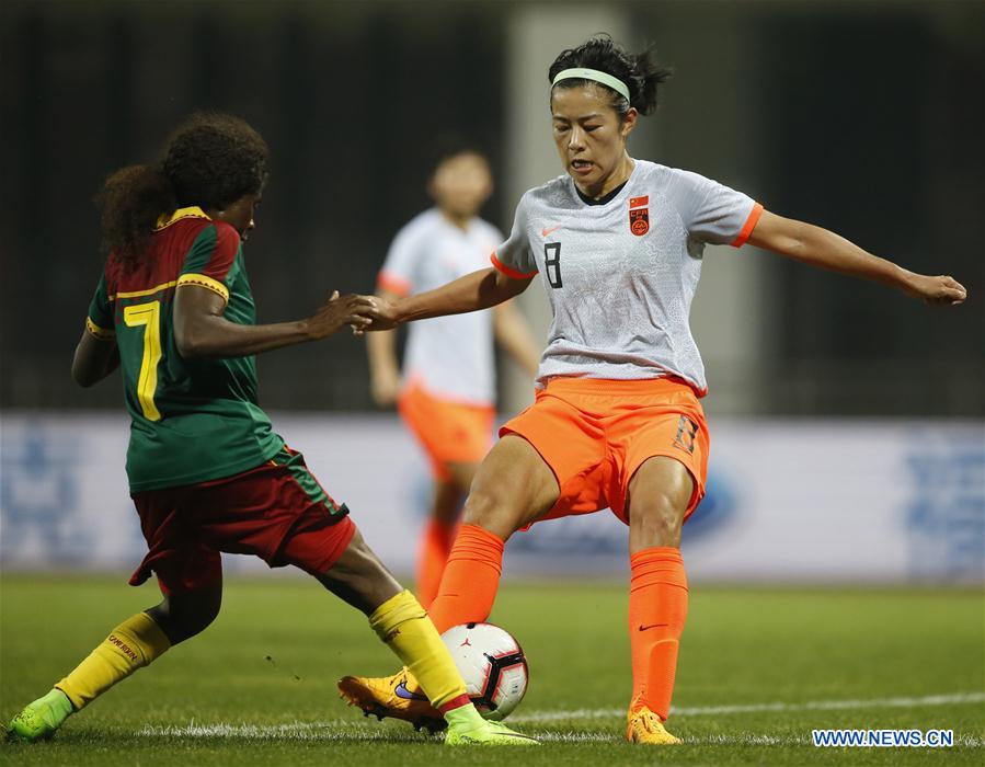 (SP)CHINA-WUHAN-FOOTBALL-INTERNATIONAL WOMEN'S FOOTBALL TOURNAMENT WUHAN 2019 FINAL-CHINA VS CAMEROON