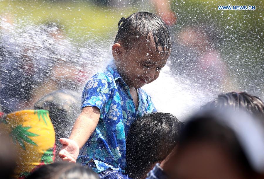 MYANMAR-YANGON-WATER FESTIVAL