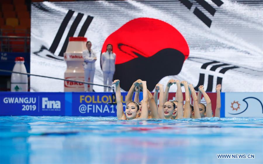 (SP)SOUTH KOREA-GWANGJU-FINA WORLD CHAMPIONSHIPS-ARTISTIC SWIMMING-TEAM TECHNICAL PRELIMINARY