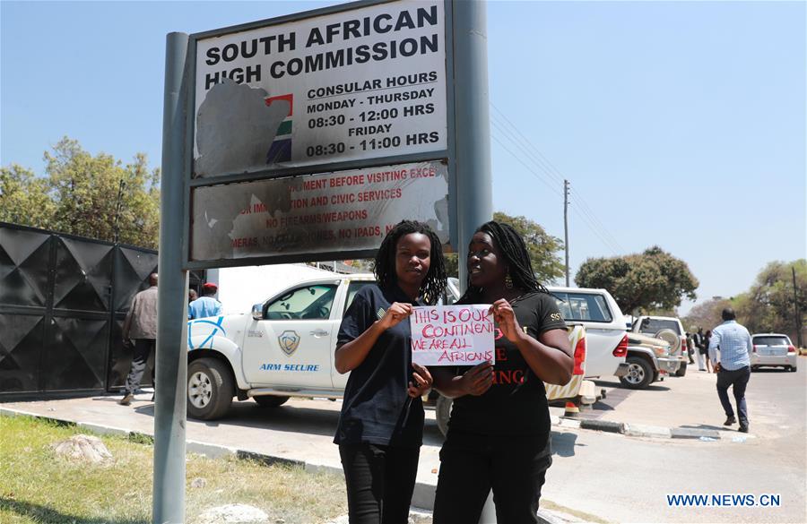 ZAMBIA-LUSAKA-SOUTH AFRICA-XENOPHOBIC ATTACKS-PROTEST