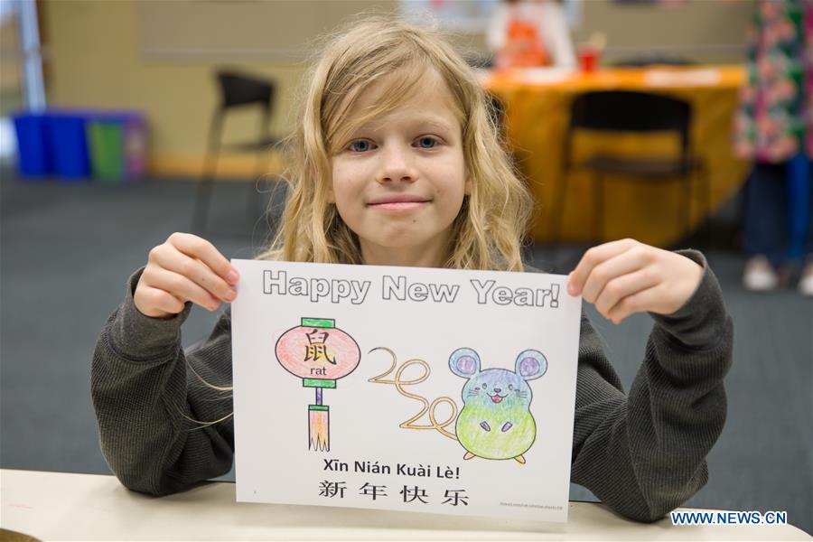 U.S.-TEXAS-DALLAS-CHINESE NEW YEAR-KIDS-PAINTING