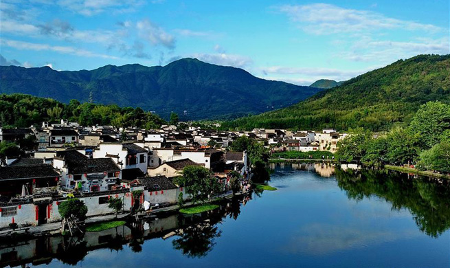 Aerial view of villages in east China's Anhui