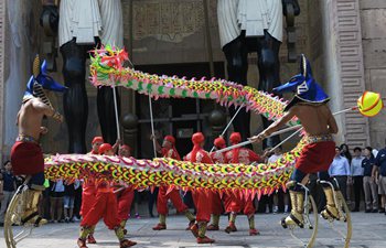 Dragon dance troupe performed to mark Lunar New Year in Singapore