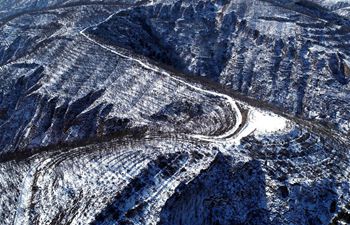 Snow scenery in Yan'an, northwest China