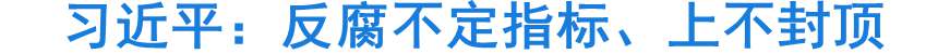 習近平：深入推進反腐敗斗爭 不定指標上不封頂