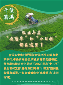 干貨滿滿！農(nóng)業(yè)年度“成績單”和“小目標(biāo)”都在這里了