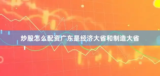 炒股怎么配资广东是经济大省和制造大省