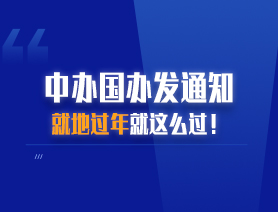 中辦國(guó)辦發(fā)通知 就地過(guò)年就這么過(guò)